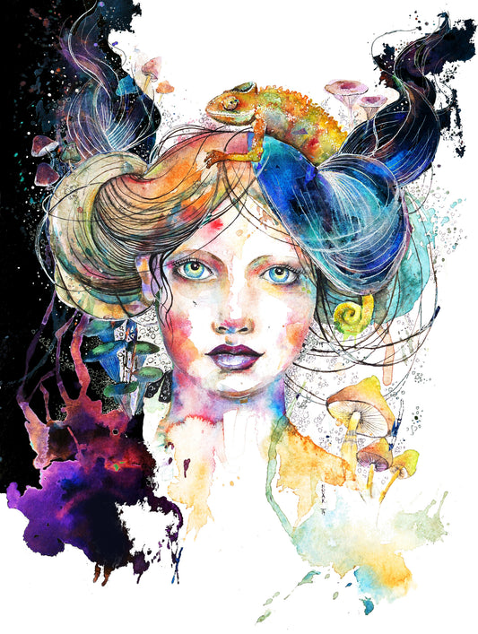 "Crazy Mushrooms" Giclee Fine Art Print