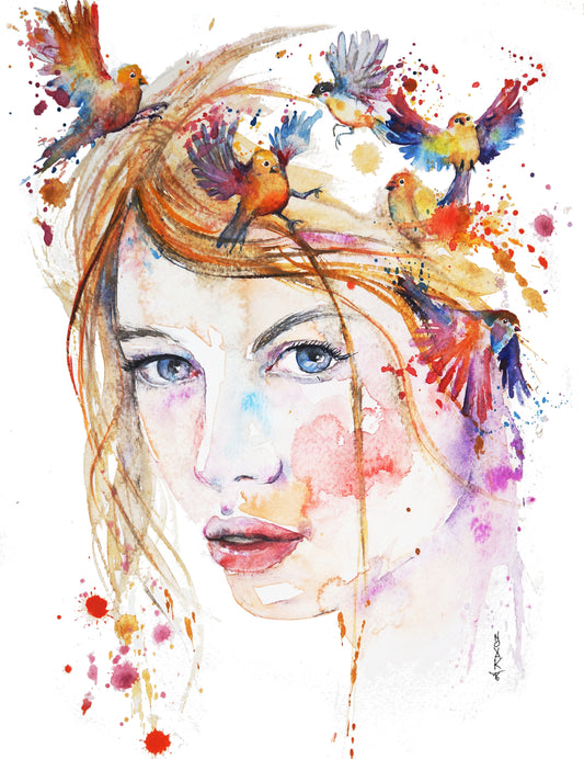 "Free as a bird" Giclee Fine Art Print