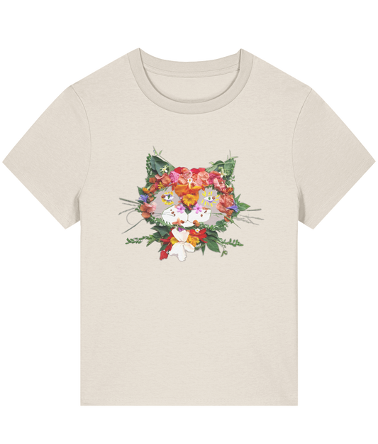 "Floral Cat" Loose Fit T-Shirt