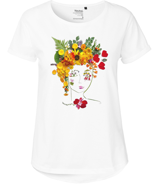 "Sunflower Lady" Body Fit T-shirt