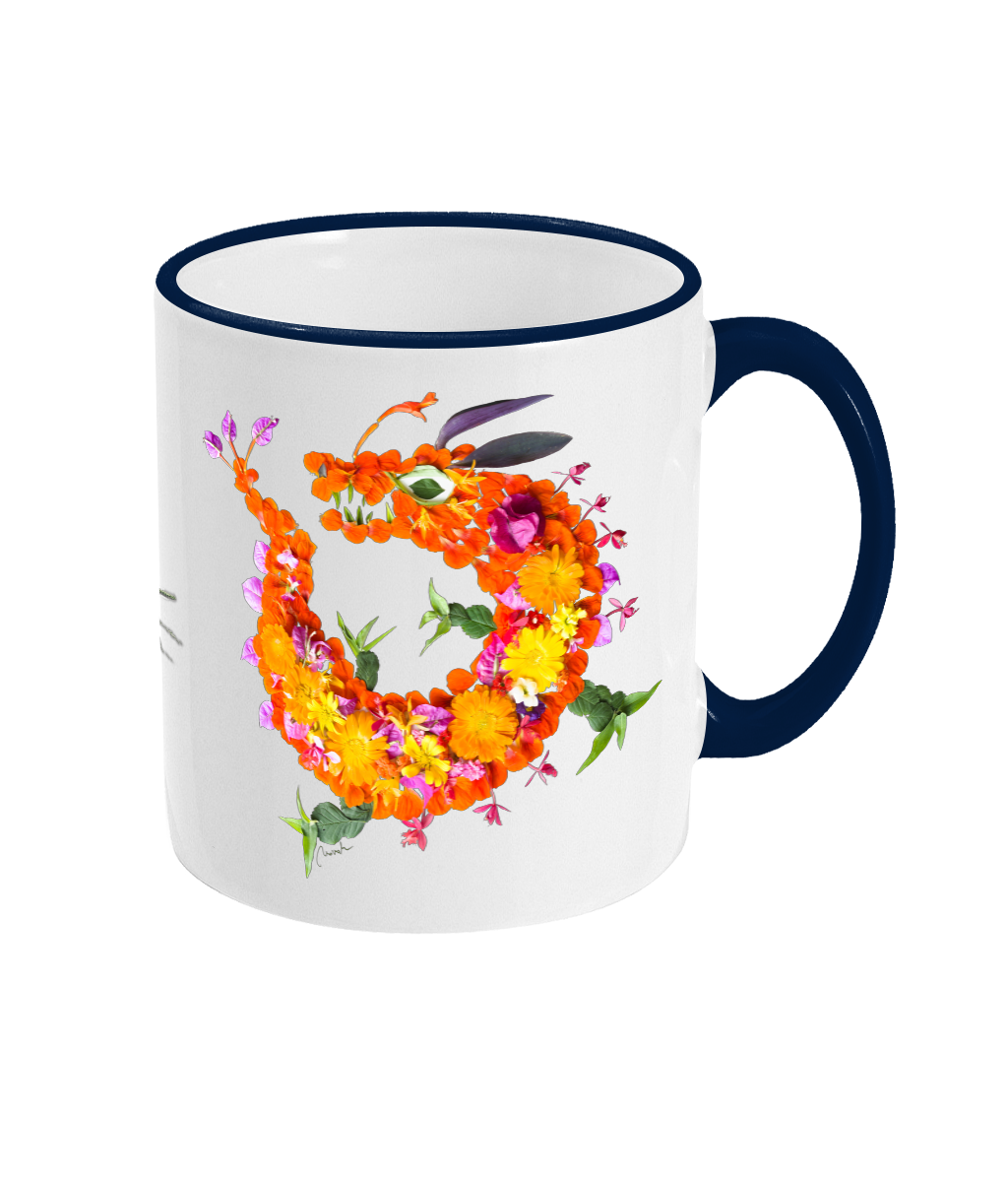 Floral Cat and Floral Dragon Cup