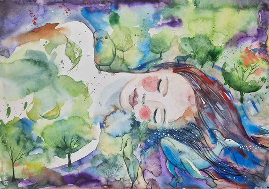 DayDreaming 29X21 Watercolor