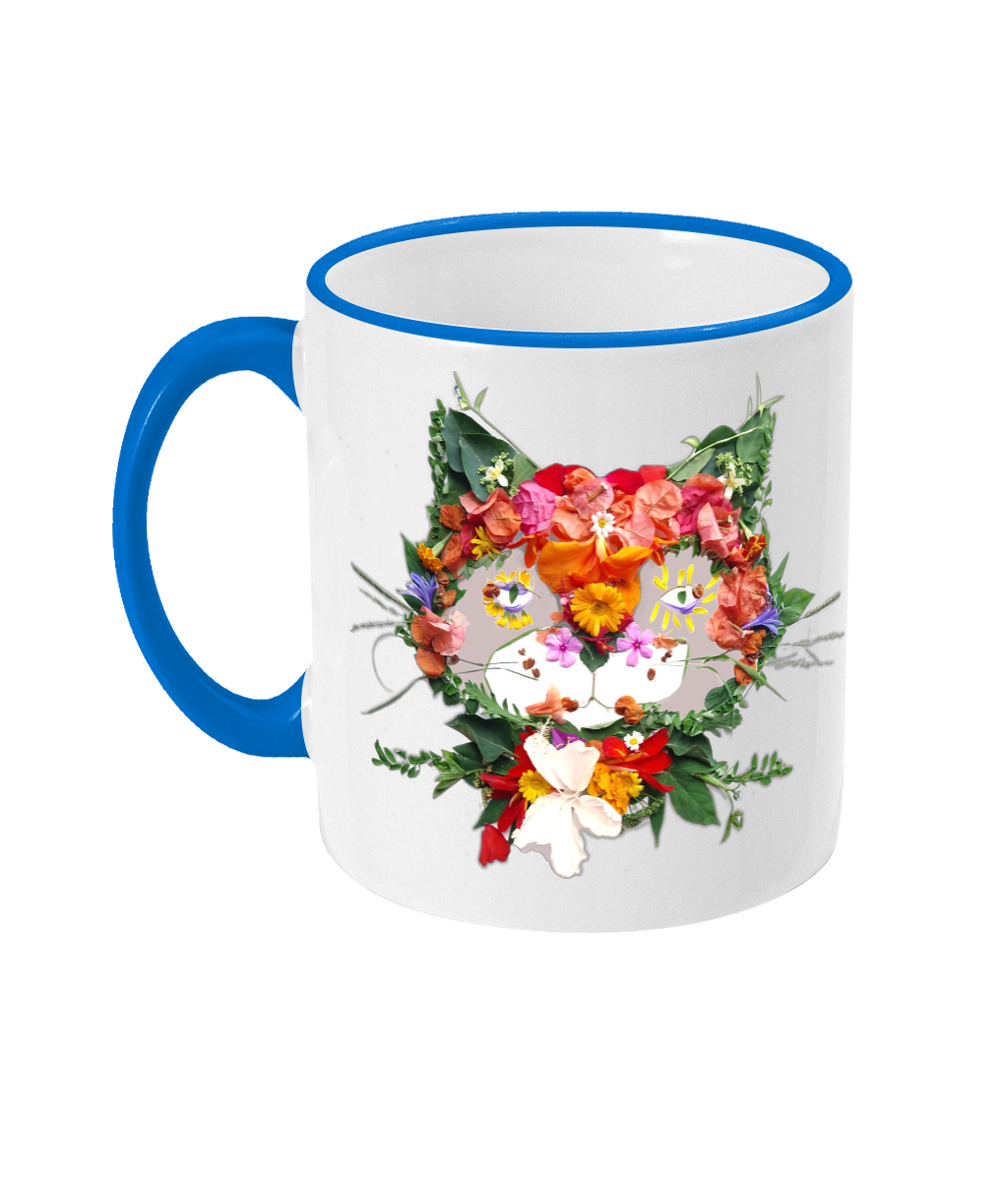 Floral Cat and Floral Dragon Cup