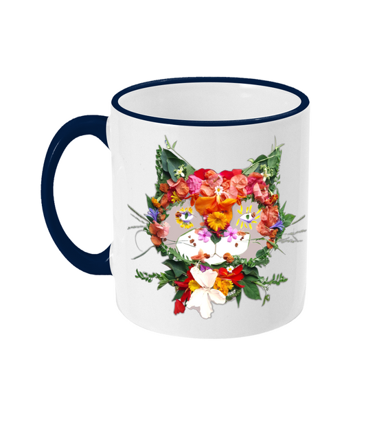 Floral Cat and Floral Dragon Cup